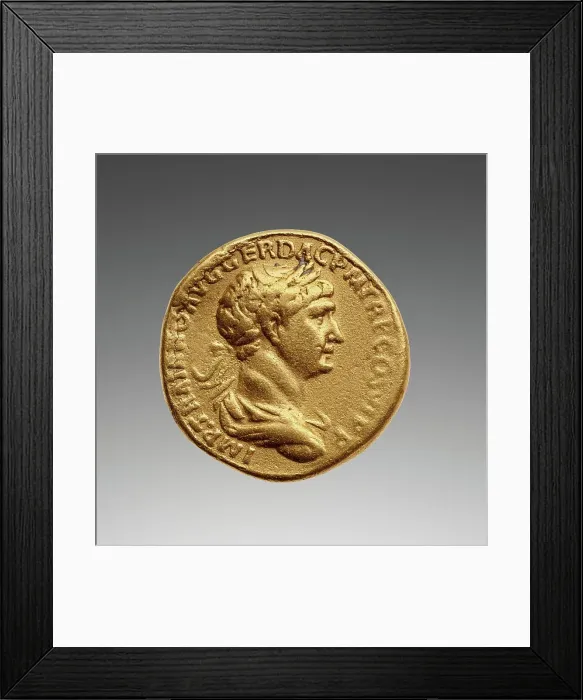 Framed Print : Coin (aureus) of Trajan, A.D. 98-117. Creator: Unknown Framed Print : Coin (aureus) of Trajan, A.D. 98-117. Creator: Unknown