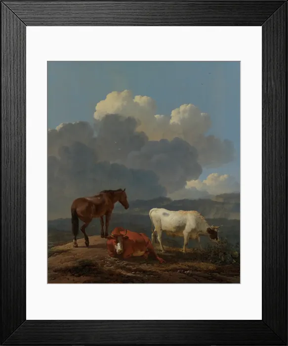 Framed Print : Italianate Landscape with Cattle, c1647-1678. Creator: Karel Du Jardin Framed Print : Italianate Landscape with Cattle, c1647-1678. Creator: Karel Du Jardin