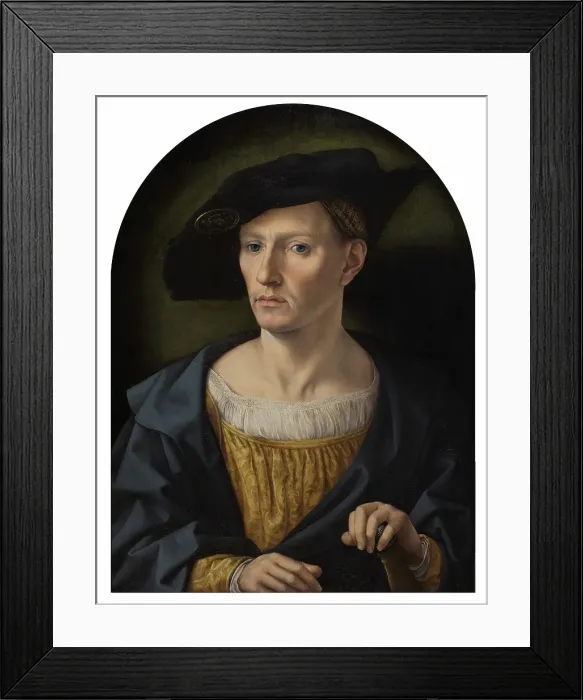 Framed Print : Portrait of a Man, 1525. Creator: Jan Gossaert Framed Print : Portrait of a Man, 1525. Creator: Jan Gossaert