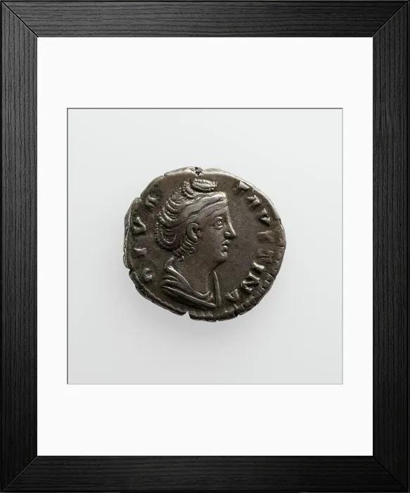 Framed Print : Denarius with Faustina the Elder, after 141. Creator: Unknown Framed Print : Denarius with Faustina the Elder, after 141. Creator: Unknown