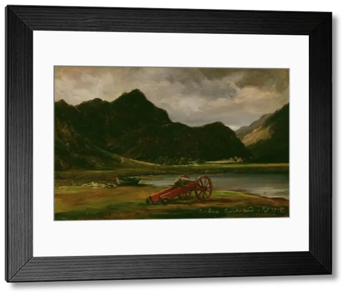 Framed Print : The Cannon at Derwentwater, 1837. Creator: Thomas Fearnley Framed Print : The Cannon at Derwentwater, 1837. Creator: Thomas Fearnley