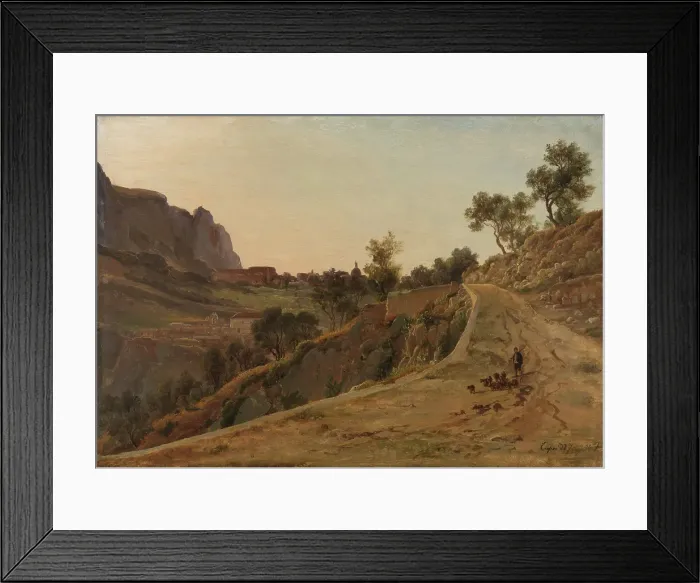 Framed Print : From Capri, 1834. Creator: Thomas Fearnley Framed Print : From Capri, 1834. Creator: Thomas Fearnley