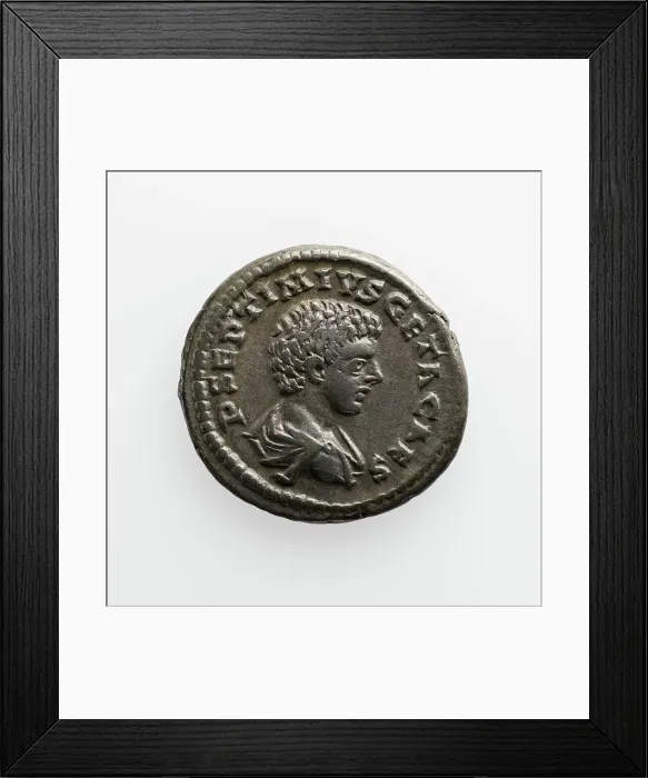 Framed Print : Denarius of Geta, A.D. 209-211. Creator: Unknown Framed Print : Denarius of Geta, A.D. 209-211. Creator: Unknown