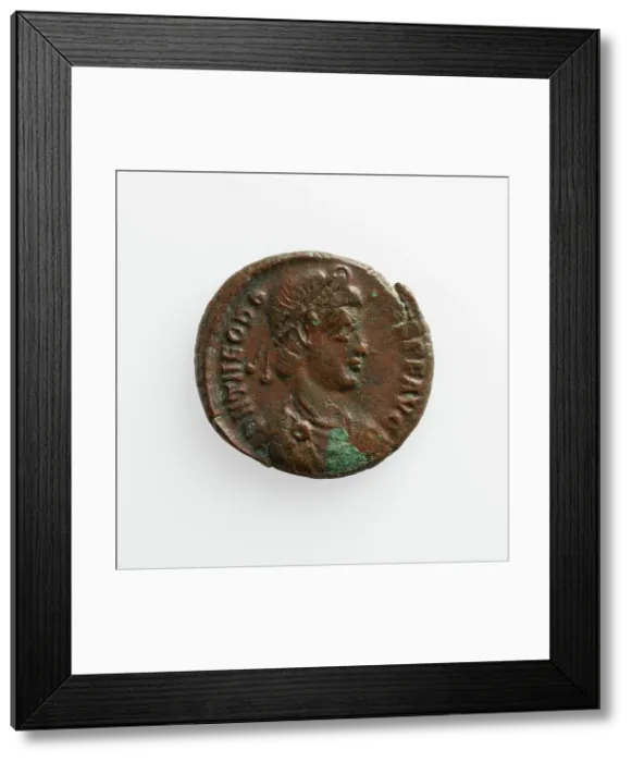 Framed Print : Coin with Theodosius I, A.D. 379-395. Creator: Unknown Framed Print : Coin with Theodosius I, A.D. 379-395. Creator: Unknown