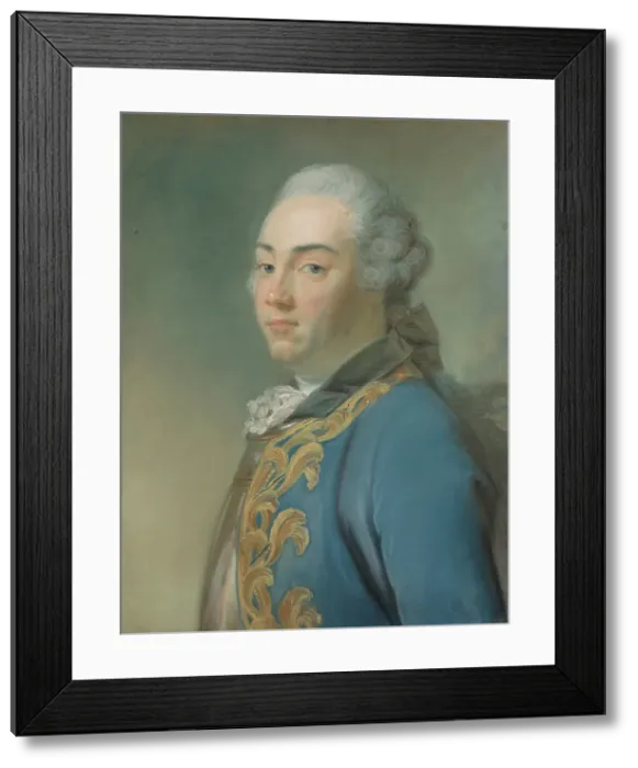 Framed Print : Portrait of Jacob van Kretschmar (1721-1792), c1750s. Creator: Jean-Baptiste Perronneau Framed Print : Portrait of Jacob van Kretschmar (1721-1792), c1750s. Creator: Jean-Baptiste Perronneau