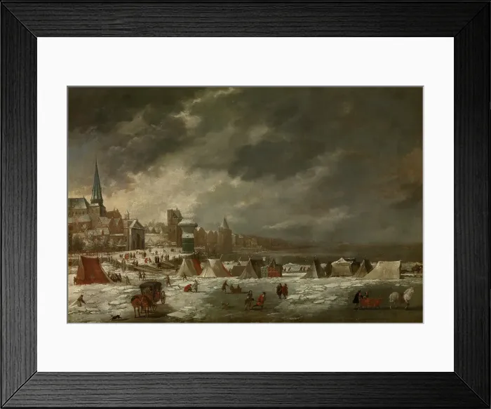 Framed Print : The Frozen Scheldt in Antwerp, 1670. Creator: Jan Peeters Framed Print : The Frozen Scheldt in Antwerp, 1670. Creator: Jan Peeters