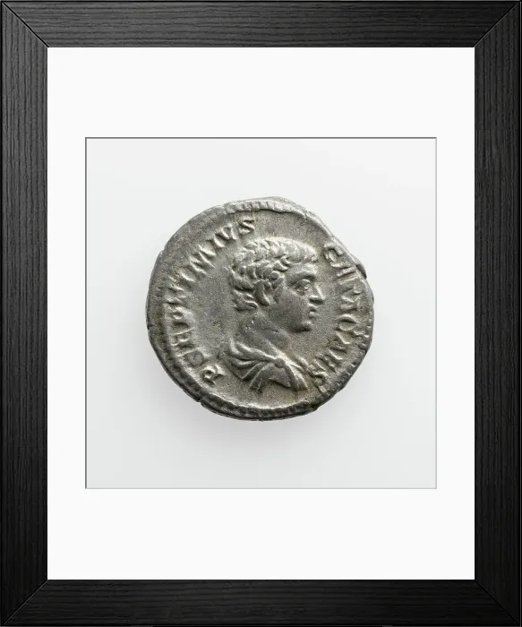 Framed Print : Denarius of Geta, A.D. 209-211. Creator: Unknown Framed Print : Denarius of Geta, A.D. 209-211. Creator: Unknown