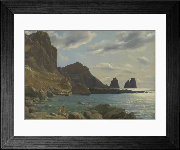 Framed Print : From Capri, 1833. Creator: Thomas Fearnley Framed Print : From Capri, 1833. Creator: Thomas Fearnley