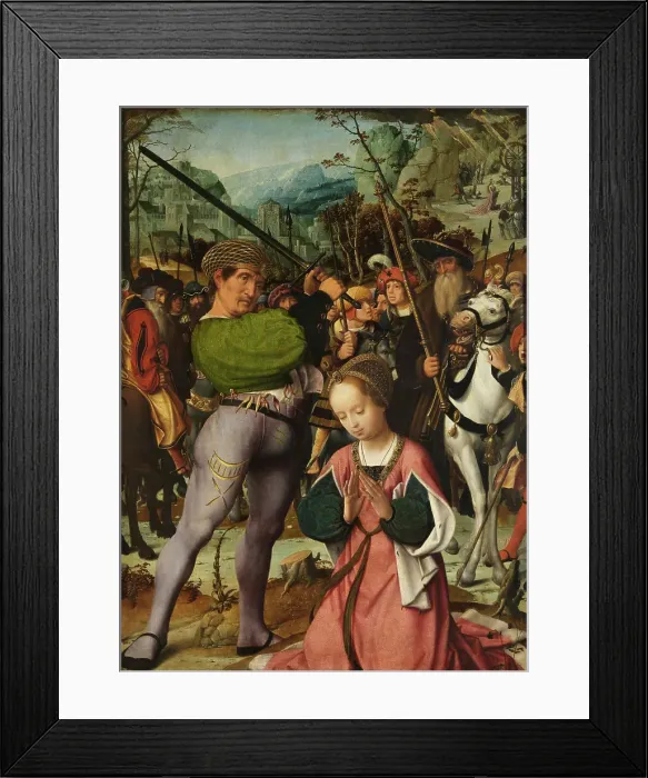 Framed Print : The Martyrdom of Saint Catherine of Alexandria, 1500-1510. Creator: Jan Provoost Framed Print : The Martyrdom of Saint Catherine of Alexandria, 1500-1510. Creator: Jan Provoost