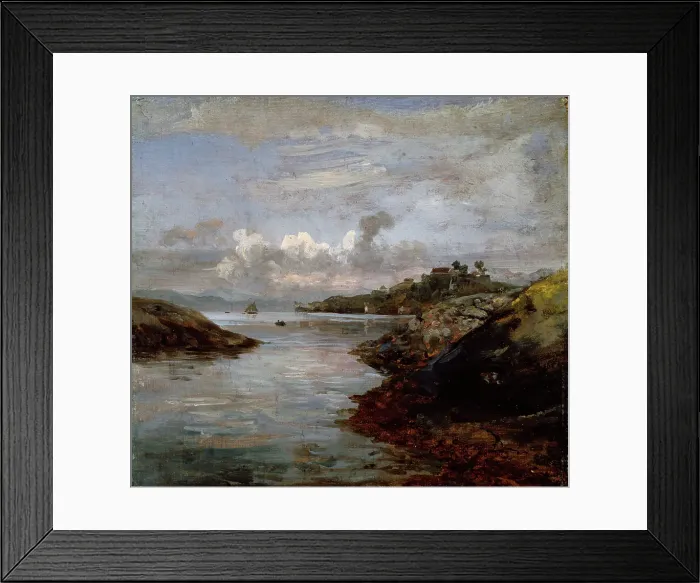 Framed Print : Fredriksberg Fortifications on Nordnes in Bergen, 1834. Creator: Johan Christian Dahl Framed Print : Fredriksberg Fortifications on Nordnes in Bergen, 1834. Creator: Johan Christian Dahl