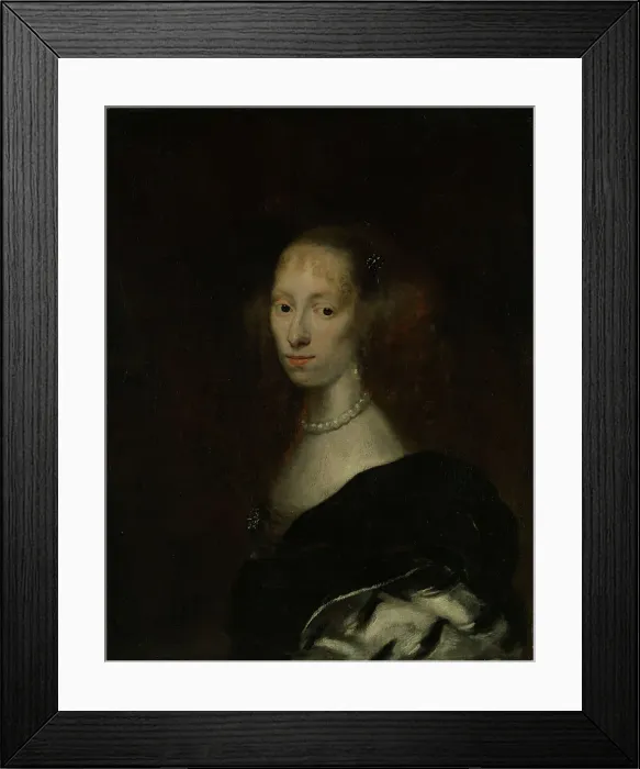 Framed Print : Unknown lady, 1670s. Creator: Abraham Wuchters Framed Print : Unknown lady, 1670s. Creator: Abraham Wuchters