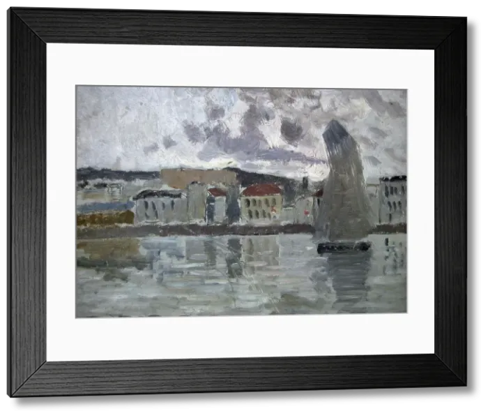 Framed Print : The Sailing Boat, probably 1890. Creator: Frits Thaulow Framed Print : The Sailing Boat, probably 1890. Creator: Frits Thaulow