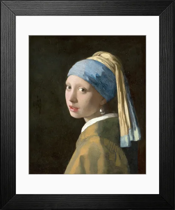 Framed Print : Girl with a Pearl Earring, 1665. Creator: Jan Vermeer Framed Print : Girl with a Pearl Earring, 1665. Creator: Jan Vermeer