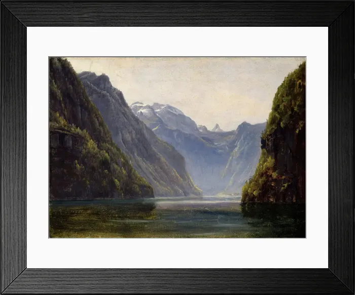 Framed Print : From Konigssee, 1831. Creator: Thomas Fearnley Framed Print : From Konigssee, 1831. Creator: Thomas Fearnley
