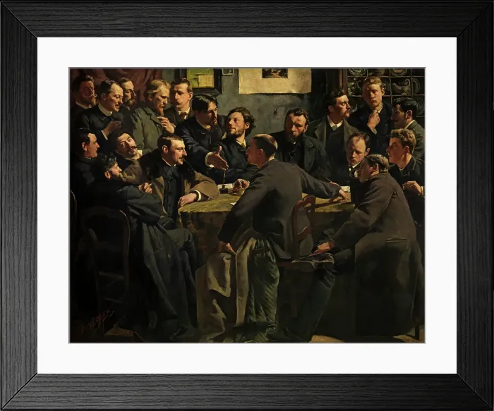 Framed Print : A Session of the Art Society Als Ik Kan, 1886. Creator: Henri Luyten Framed Print : A Session of the Art Society Als Ik Kan, 1886. Creator: Henri Luyten
