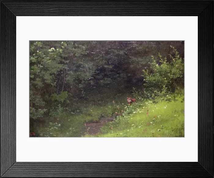 Framed Print : Fox in the Wood, 1874. Creator: Carl Schoyen Framed Print : Fox in the Wood, 1874. Creator: Carl Schoyen