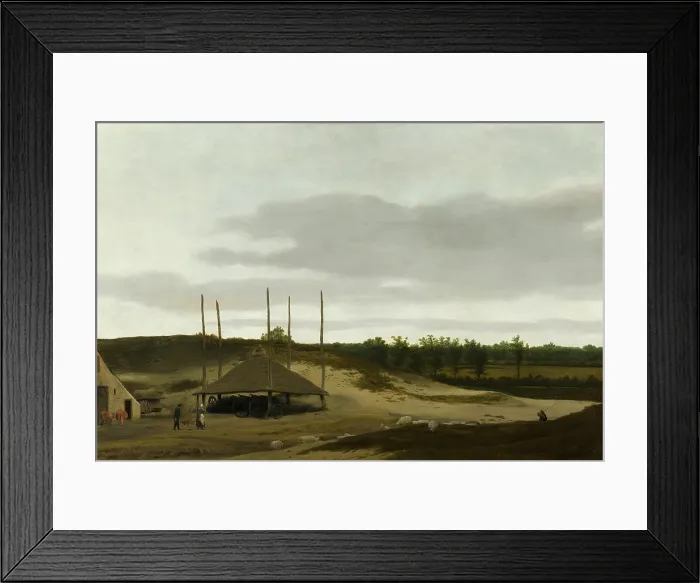 Framed Print : Dune Landscape with Haystack, c1628-1669. Creator: Pieter Jansz Post