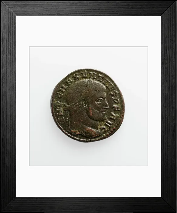 Framed Print : Follis of Maxentius, A.D. 307-312. Creator: Unknown Framed Print : Follis of Maxentius, A.D. 307-312. Creator: Unknown