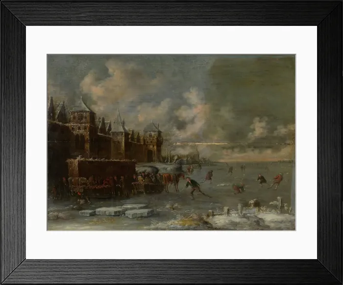 Framed Print : Winter landscape, probably between 1660 and 1676. Creators: Klaes Molenaer, Thomas Heeremans Framed Print : Winter landscape, probably between 1660 and 1676. Creators: Klaes Molenaer, Thomas Heeremans
