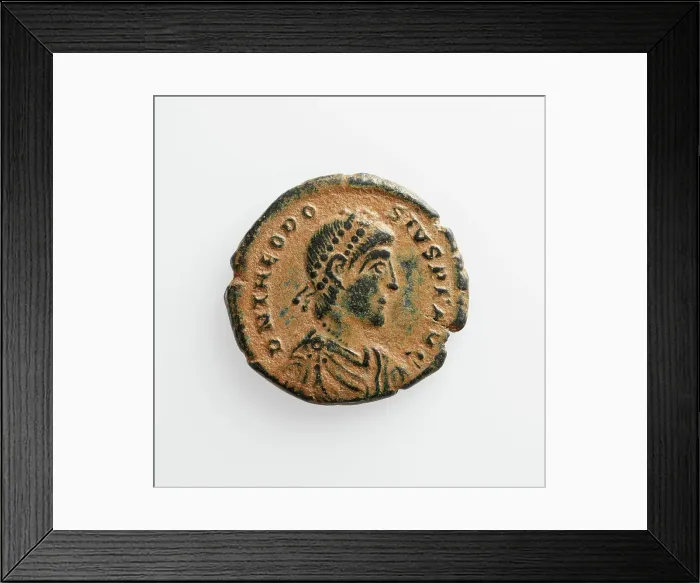 Framed Print : Coin with Theodosius I, A.D. 379-395. Creator: Unknown Framed Print : Coin with Theodosius I, A.D. 379-395. Creator: Unknown