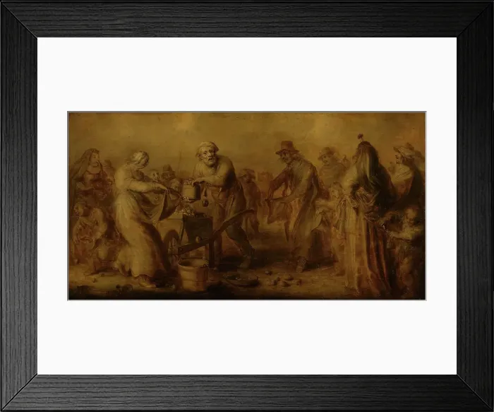 Framed Print : Market Scene, probably 1640s. Creator: Adriaen van de Venne Framed Print : Market Scene, probably 1640s. Creator: Adriaen van de Venne