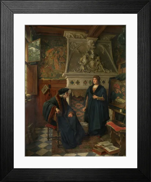 Framed Print : Erasmus and Quinten Massijs, 1908. Creator: Eugene Siberdt Framed Print : Erasmus and Quinten Massijs, 1908. Creator: Eugene Siberdt