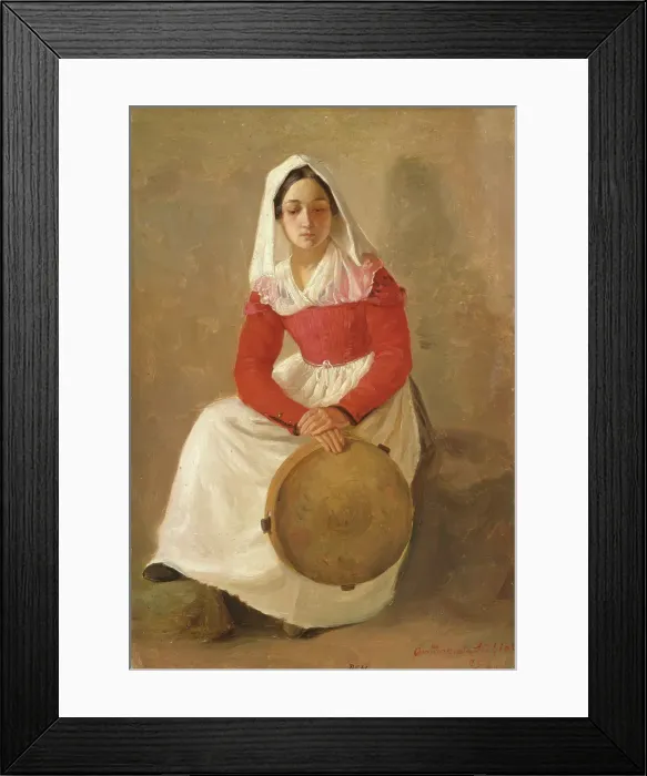 Framed Print : A women named Anunziata in Subiaco, 1841. Creator: Adolph Tidemand
