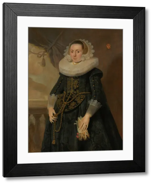 Framed Print : Portrait of a Lady, c1625-1630. Creator: Pieter Soutman Framed Print : Portrait of a Lady, c1625-1630. Creator: Pieter Soutman
