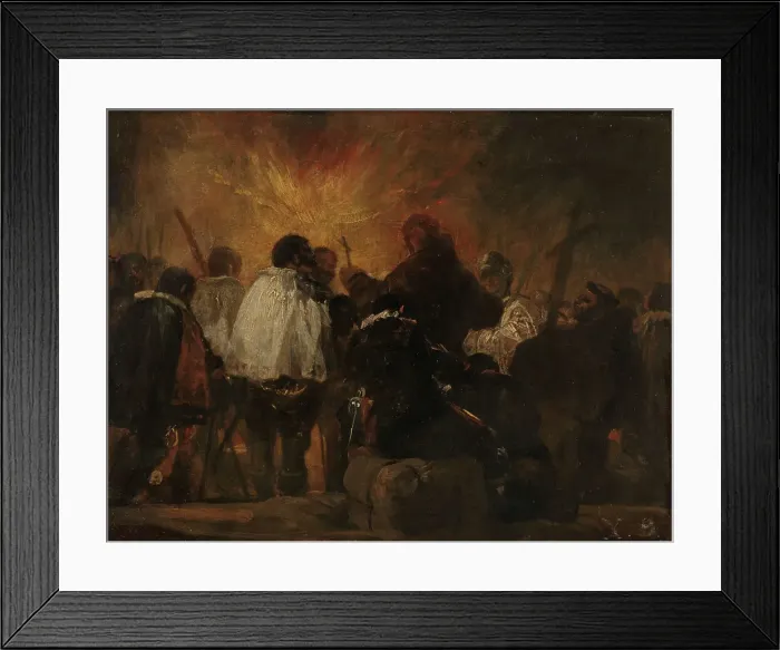 Framed Print : Night Scene from the Inquisition, probably 1810. Creator: Francisco Goya Framed Print : Night Scene from the Inquisition, probably 1810. Creator: Francisco Goya