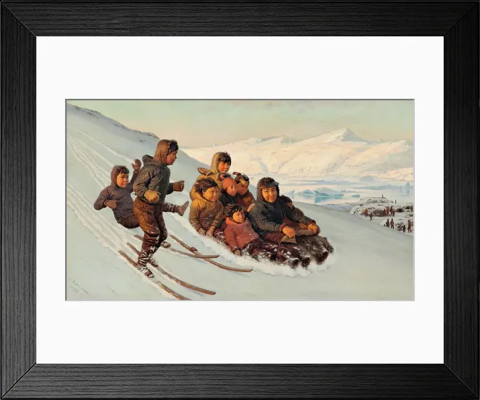 Framed Print : Wintertime in Greenland, 1875. Creator: Carl Rasmussen Framed Print : Wintertime in Greenland, 1875. Creator: Carl Rasmussen