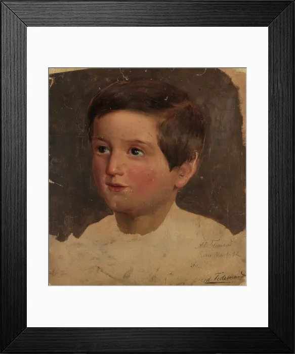 Framed Print : Portrait Study of a Boy, 1842. Creator: Adolph Tidemand Framed Print : Portrait Study of a Boy, 1842. Creator: Adolph Tidemand