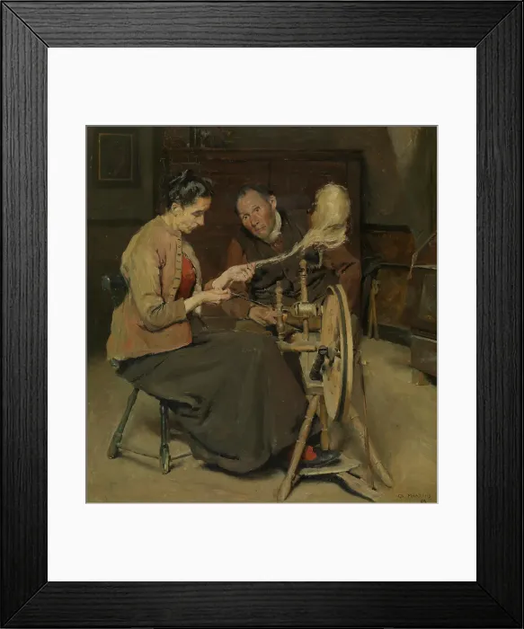 Framed Print : The Spinner, 1889. Creator: Charles Mertens Framed Print : The Spinner, 1889. Creator: Charles Mertens