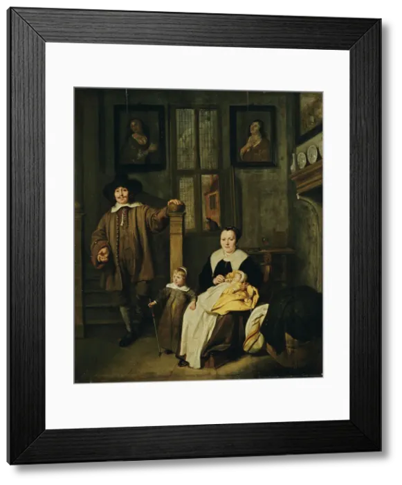 Framed Print : Family portrait, between 1622 and 1640. Creator: Thomas de Keyser Framed Print : Family portrait, between 1622 and 1640. Creator: Thomas de Keyser