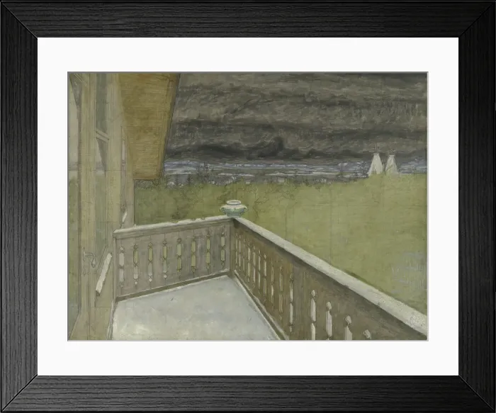 Framed Print : Winter on the Balcony, 1899. Creator: Harald Sohlberg