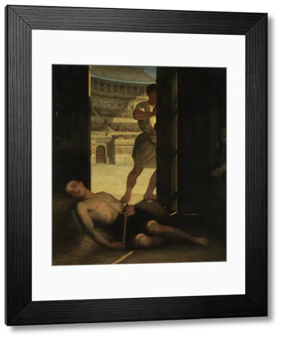 Framed Print : A Christian Martyr, 1860. Creator: Ernst Slingeneyer Framed Print : A Christian Martyr, 1860. Creator: Ernst Slingeneyer