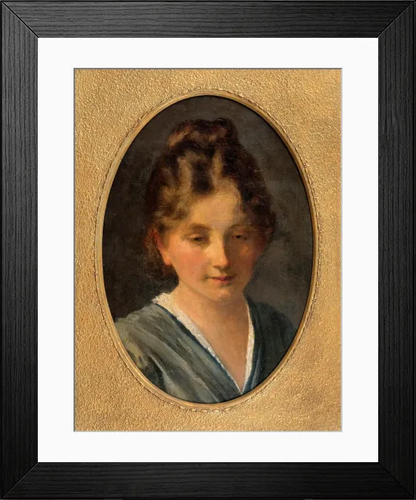Framed Print : Portrait of a young girl, Miss Karen Poulsen, n.d. c1900. Creator: Frans Schwartz Framed Print : Portrait of a young girl, Miss Karen Poulsen, n.d. c1900. Creator: Frans Schwartz
