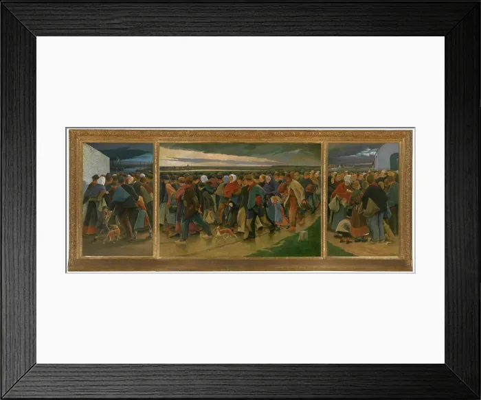 Framed Print : Emigrants, 1896. Creator: Eugene Laermans Framed Print : Emigrants, 1896. Creator: Eugene Laermans