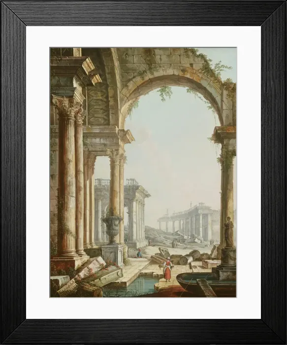 Framed Print : Capriccio with Ruins. Creator: Pietro Bellotti Framed Print : Capriccio with Ruins. Creator: Pietro Bellotti