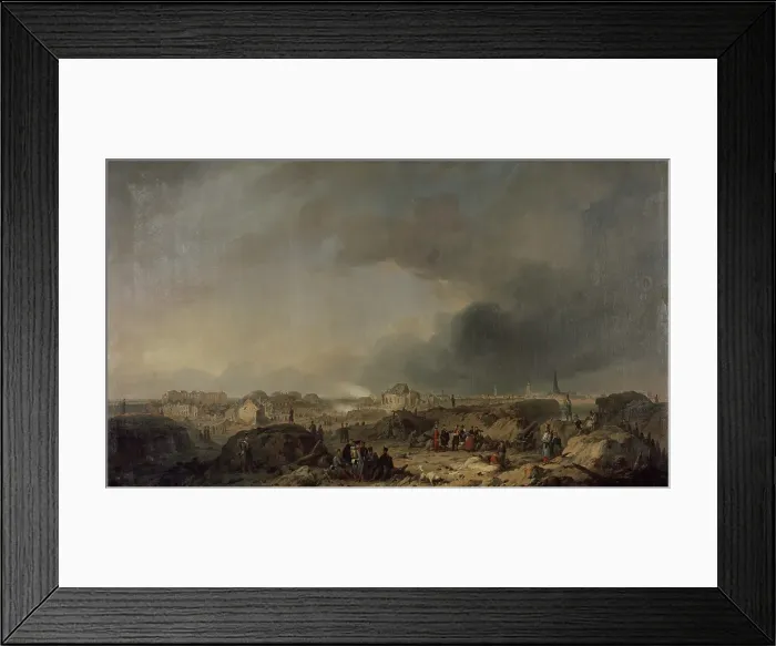 Framed Print : The Antwerp Castle after the Bombardement in 1832. Creator: Ferdinand De Braekeleer Framed Print : The Antwerp Castle after the Bombardement in 1832. Creator: Ferdinand De Braekeleer