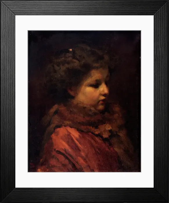 Framed Print : Head of a young girl, 1912. Creator: Frans Schwartz Framed Print : Head of a young girl, 1912. Creator: Frans Schwartz