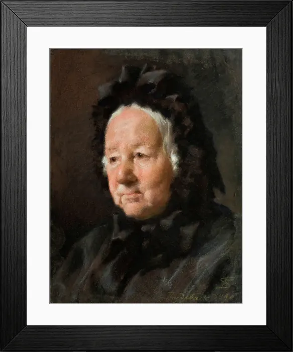 Framed Print : Portrait of the Reverend's wife Mrs. Tidemand, 1890. Creator: Frans Schwartz Framed Print : Portrait of the Reverend's wife Mrs. Tidemand, 1890. Creator: Frans Schwartz