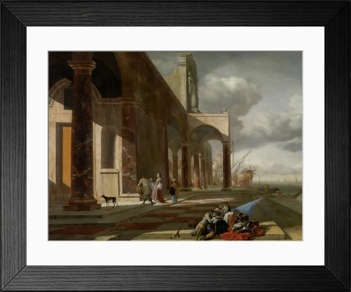 Framed Print : An Italian Seaport, c1640-1660. Creator: Jan Baptist Weenix Framed Print : An Italian Seaport, c1640-1660. Creator: Jan Baptist Weenix