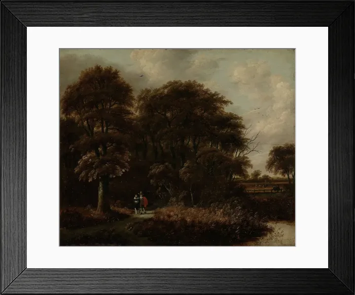 Framed Print : Woodland Scene, probably 1660s. Creator: Gillis Rombouts Framed Print : Woodland Scene, probably 1660s. Creator: Gillis Rombouts