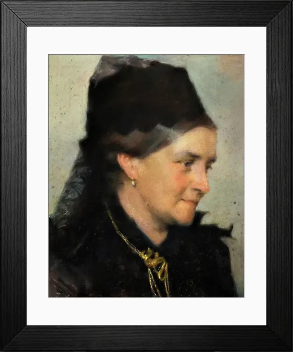 Framed Print : Portrait of Mrs. V. Heise, born Hage (1838-1912), n.d. c1880. Creator: Frans Schwartz Framed Print : Portrait of Mrs. V. Heise, born Hage (1838-1912), n.d. c1880. Creator: Frans Schwartz