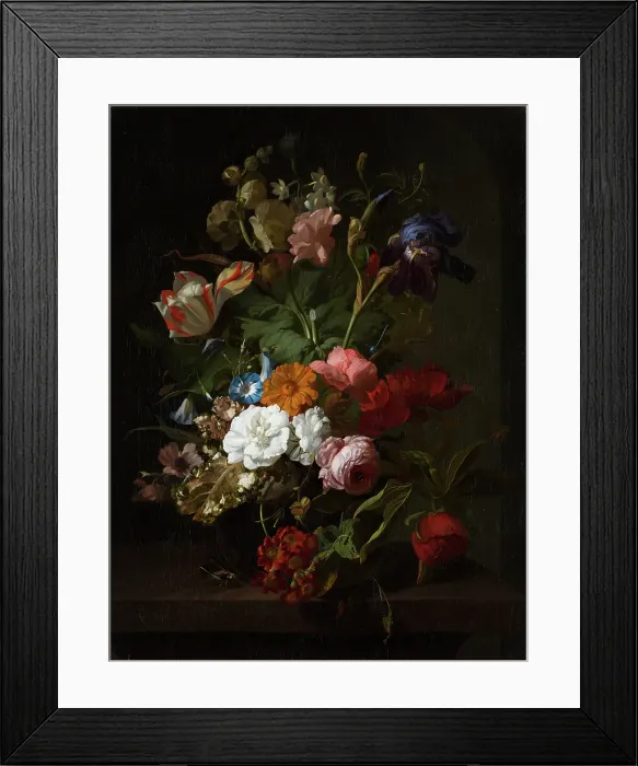Framed Print : Vase with Flowers, 1700. Creator: Rachel Ruysch Framed Print : Vase with Flowers, 1700. Creator: Rachel Ruysch
