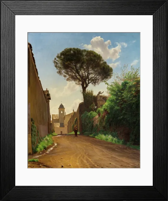 Framed Print : Via San Nicola di Tolentino in Rome, 1871. Creator: Claus Anton Kolle Framed Print : Via San Nicola di Tolentino in Rome, 1871. Creator: Claus Anton Kolle