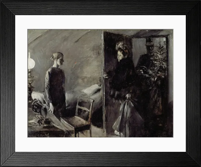 Framed Print : Christmas, 1893. Creator: Christian Krohg Framed Print : Christmas, 1893. Creator: Christian Krohg