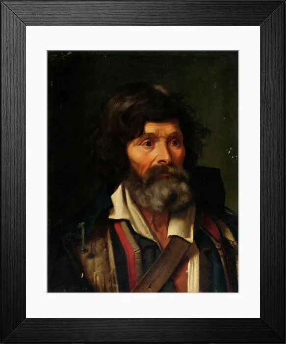 Framed Print : A grey-bearded Italian farmer, 1856. Creator: Frederik Vermehren Framed Print : A grey-bearded Italian farmer, 1856. Creator: Frederik Vermehren