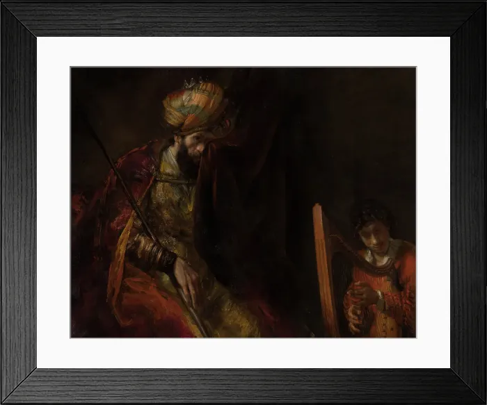 Framed Print : Saul and David, c1650s. Creator: Rembrandt Harmensz van Rijn Framed Print : Saul and David, c1650s. Creator: Rembrandt Harmensz van Rijn