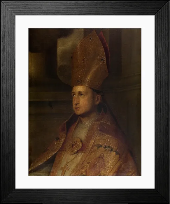 Framed Print : A Bishop Saint, mid-17th century. Creator: Erasmus Quellinus Framed Print : A Bishop Saint, mid-17th century. Creator: Erasmus Quellinus